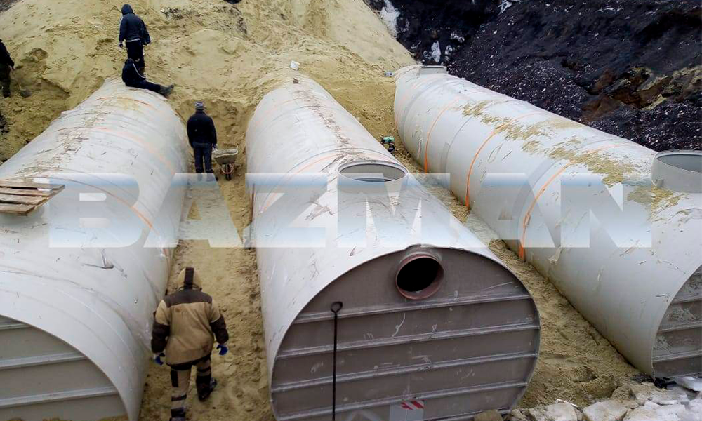 Резервуары 100 м3, ЛОС, Колодец с ультрафиолетом Объект Белгородская обл. Мусоросортировочный завод Флагман